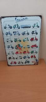 Blikken Bord Vespa - 20x30 cm, Ophalen of Verzenden, Zo goed als nieuw