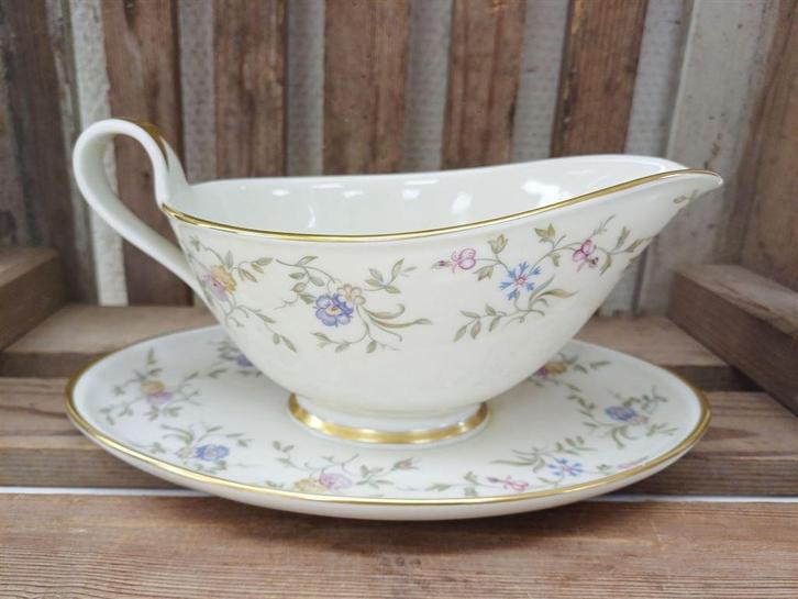 Fürstenberg porseleinen Jus /Saus schaaltje met vast schotel, Huis en Inrichting, Keuken | Servies, Gebruikt, Schaal of Schalen