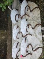 6 Wandlampen met marmeren schalen, Huis en Inrichting, Lampen | Wandlampen, Ophalen of Verzenden, Gebruikt, Metaal, Decoratief