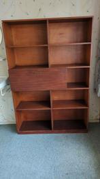 Vintage Boekenkast/Bureau met Klep, Ophalen, Gebruikt, 100 tot 150 cm, Met deur(en)