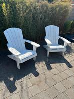 2 stuks Keter Adirondack kunststof stoelen kleur wit, Ophalen of Verzenden, Zo goed als nieuw, Kunststof