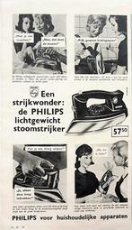 3 vintage reclames advertenties 58-62 strijkijzer wasmachine, Verzenden, Gebruikt, Overige typen