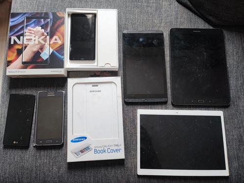Diverse defecte smartphones tablets Samsung Nokia tab, Telecommunicatie, Mobiele telefoons | Samsung, Gebruikt, 32 GB, Zwart, Ophalen of Verzenden