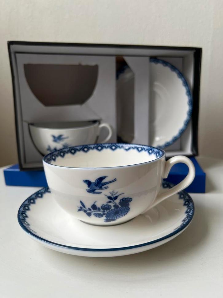 RIJKS MUSEUM Delfts blauwe cappuccinokopjes | Set van 2, Huis en Inrichting, Keuken | Servies, Zo goed als nieuw, Kop(pen) en/of Schotel(s)