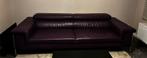 Bankstel leer paars, Huis en Inrichting, Ophalen, Gebruikt, Driepersoons, Leer