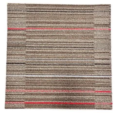 Heuga Interface tapijttegel bruin, rood, blauw 117779, Huis en Inrichting, Stoffering | Vloerbedekking, Nieuw, Tapijttegels, Bruin