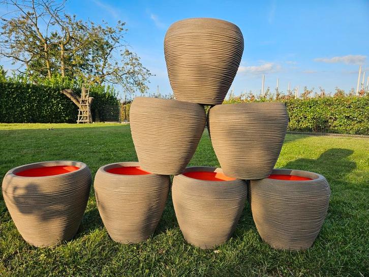 capi bloembak bloempot tuin, Tuin en Terras, Bloempotten, Nieuw, Kunststof, Binnen, Tuin, 40 tot 70 cm, 40 cm of meer, Rond, Ophalen of Verzenden