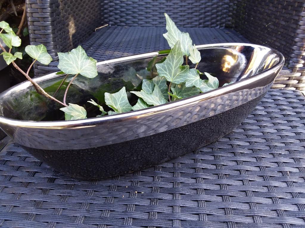 Ovale plantenschaal., Steen, Minder dan 30 cm, Ophalen of Verzenden, Zo goed als nieuw