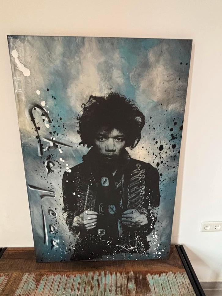 Jimi Hendrix Schilderij Ronald Chapeau, Antiek en Kunst, Kunst | Schilderijen | Klassiek, Ophalen