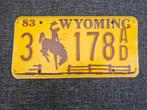 Kentekenplaat Wyoming USA Nummerplaat nummerbord License VS, Verzamelen, Ophalen of Verzenden, Gebruikt, Auto's
