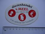 sticker oud Van MEEL MADE dieren handel retro geit bok, Verzenden, Zo goed als nieuw, Bedrijf of Vereniging