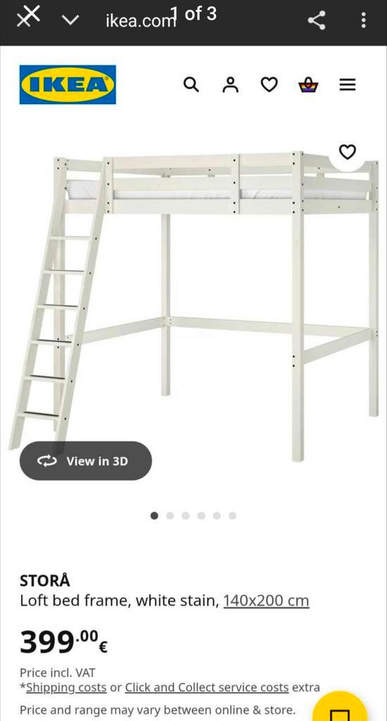 IKEA STORÅ hoogslaper voor een kinder- of tienerkamer, Huis en Inrichting, Slaapkamer | Stapelbedden en Hoogslapers, Ophalen