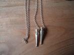 mooie echt zilveren ketting zogenaamde breinaalden kokers, Ophalen of Verzenden, Zo goed als nieuw, Zilver, Zilver