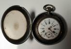 antiek zilver zakhorloge - in beschermkas - 10 rubis horloge, Overige merken, Zakhorloge, Ophalen of Verzenden, Onbekend