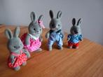 Sylvanian families vintage grijze hazen familie compleet, Ophalen of Verzenden, Zo goed als nieuw