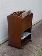 Brocante platenstandaard lectuurbak met aflegplankjes, Ophalen