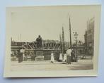 Oude foto ROTTERDAM Grote Markt met beeld ERASMUS 1915., Zuid-Holland, Ongelopen, Ophalen of Verzenden, Voor 1920