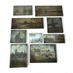 Sjoerd de Vries (1906-1996), negen kleine etsplaten, Antiek en Kunst, Kunst | Etsen en Gravures, Ophalen of Verzenden