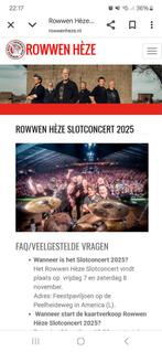 Rowwen Heze tickets slotconcert, Drie personen of meer