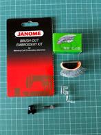 Janome Brush-out embroidery kit, Hobby en Vrije tijd, Borduren en Borduurmachines, Ophalen of Verzenden, Gebruikt, Machineborduren