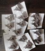 15 haarschuifspeldjes zilveren vlinders met strass-steentjes, Ophalen of Verzenden, Nieuw, Haarspeld