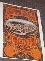 Olympische Spelen 1904 World's Fair St.Louis Oud AFFICHE, Verzamelen, Posters, Verzenden, Gebruikt, A1 t/m A3