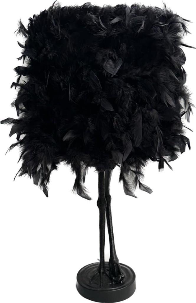 Lamp met veren in zwart, Kitchen Trend, Huis en Inrichting, Lampen | Vloerlampen, Nieuw, Minder dan 100 cm, Ophalen of Verzenden