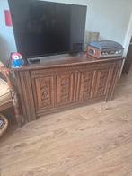 Antieke Eiken Dekenkist / TV Meubel, 50 tot 100 cm, 50 tot 75 cm, Ophalen of Verzenden, 100 tot 125 cm