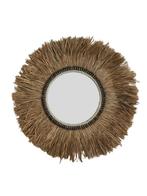 Bali-stijl raffia spiegel met schelpen, Verzenden, Rond, Nieuw, Minder dan 100 cm