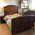 Antiek eikenhouten bed 140x200 in goede staat, Huis en Inrichting, Ophalen, Bruin, Tweepersoons, 140 cm