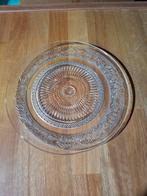Glazen schaal, Ophalen of Verzenden, Gebruikt, Rond, Glas