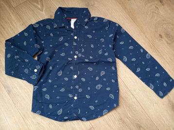 * Donkerblauwe paisley blouse, mt 104 *  beschikbaar voor biedingen