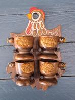 Vintage houten eierdopjes rekje kip, Antiek en Kunst, Ophalen of Verzenden