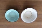 Twee oude emaille schalen, Ophalen of Verzenden