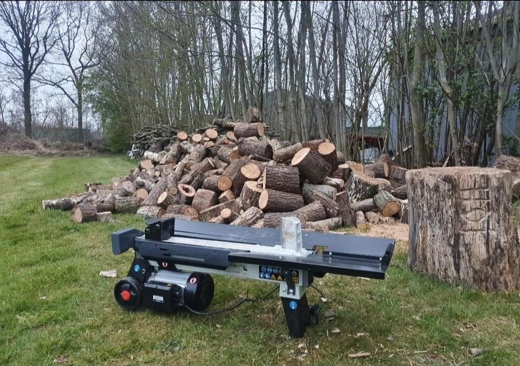 Houtklover 7 ton te huur!, Tuin en Terras, Kloofmachines, Gebruikt, Liggend, Elektrisch, Ophalen