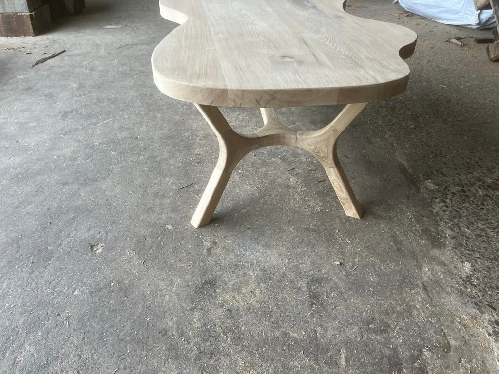 Organische eiken salontafel bladen, Ophalen, 100 tot 150 cm, Nieuw, 50 tot 100 cm