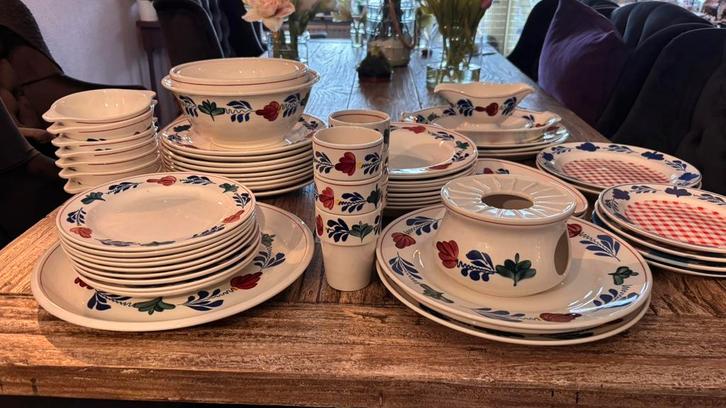 Boerenbont servies, diverse, Huis en Inrichting, Keuken | Servies, Gebruikt, Overige typen, Boerenbont, Aardewerk, Ophalen of Verzenden