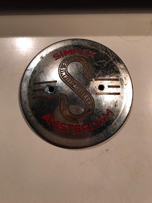 Simplex tank emblemen gezocht, Fietsen en Brommers, Brommeronderdelen | Oldtimers, Zo goed als nieuw, Overige merken, Tank, Ophalen of Verzenden