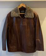 Mooi donkerbruin leren pilotenjack, Kleding | Heren, Jassen | Winter, Ophalen of Verzenden, Zo goed als nieuw, Maat 48/50 (M)