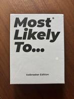 Most Likely To... Icebreaker Edition - Nieuw!, Drie of vier spelers, Ophalen, Nieuw, Reisspel