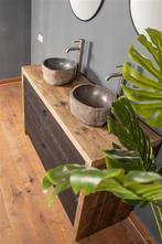 Prachtig badkamermeubel van steigerhout, Nieuw, Ophalen of Verzenden, Minder dan 100 cm, Wastafelkast