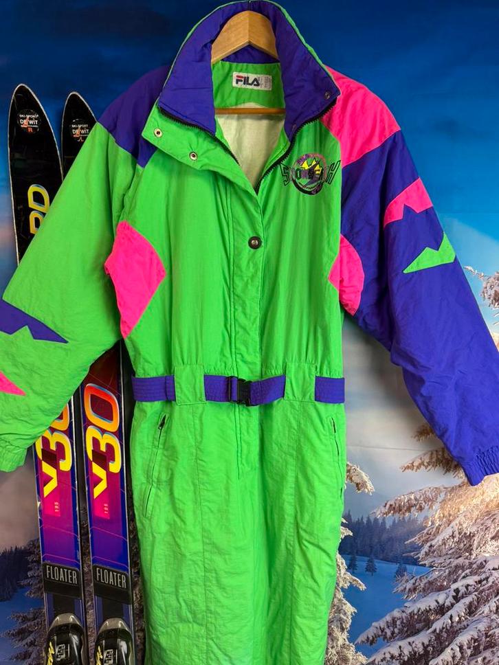 Vintage Fout Skipak van Fila maat 38 / M, Kleding | Dames, Wintersportkleding, Zo goed als nieuw, Pak, Maat 38/40 (M), Ophalen of Verzenden