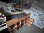 Half hoog slaper / kinderbed, 200x90 steigerhout, Ophalen, Gebruikt, Halfhoogslaper