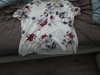 Witte blouse met bloemen, Ophalen of Verzenden, Gedragen, Maat 42/44 (L), Wit