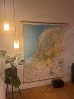 Originele wandkaart van Nederland– retro interieurobjec, Antiek en Kunst, Ophalen of Verzenden, Aardrijkskunde