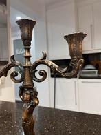 Bronzen kandelaar met cherubijn, Ophalen of Verzenden, Koper of Brons