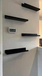 Ikea wandplanken 4x zwartbruin, Ophalen, Zo goed als nieuw