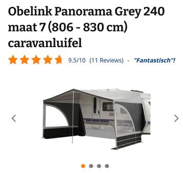 Obelink caravan luifel Grey( zo goed als nieuw) maat 7.  beschikbaar voor biedingen