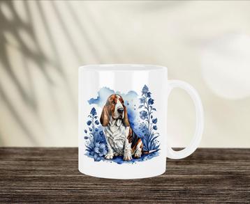 Basset Hound Delfts Blauwe mok beschikbaar voor biedingen
