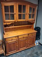 Houten buffetkast met glazen deuren, Antiek en Kunst, Antiek | Meubels | Kasten, Ophalen